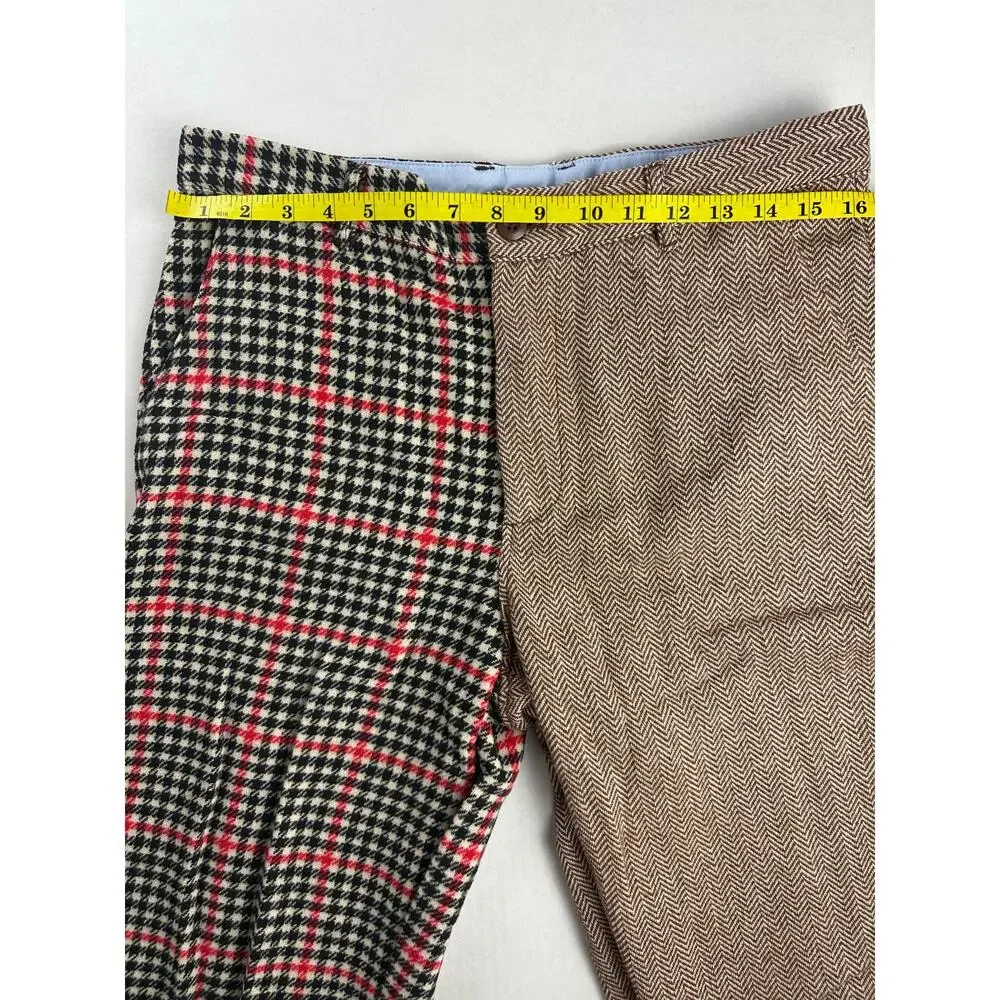 New w/o tag- Rowing Blazers Red and Brown Checkered Pants - Picture 5 of 7